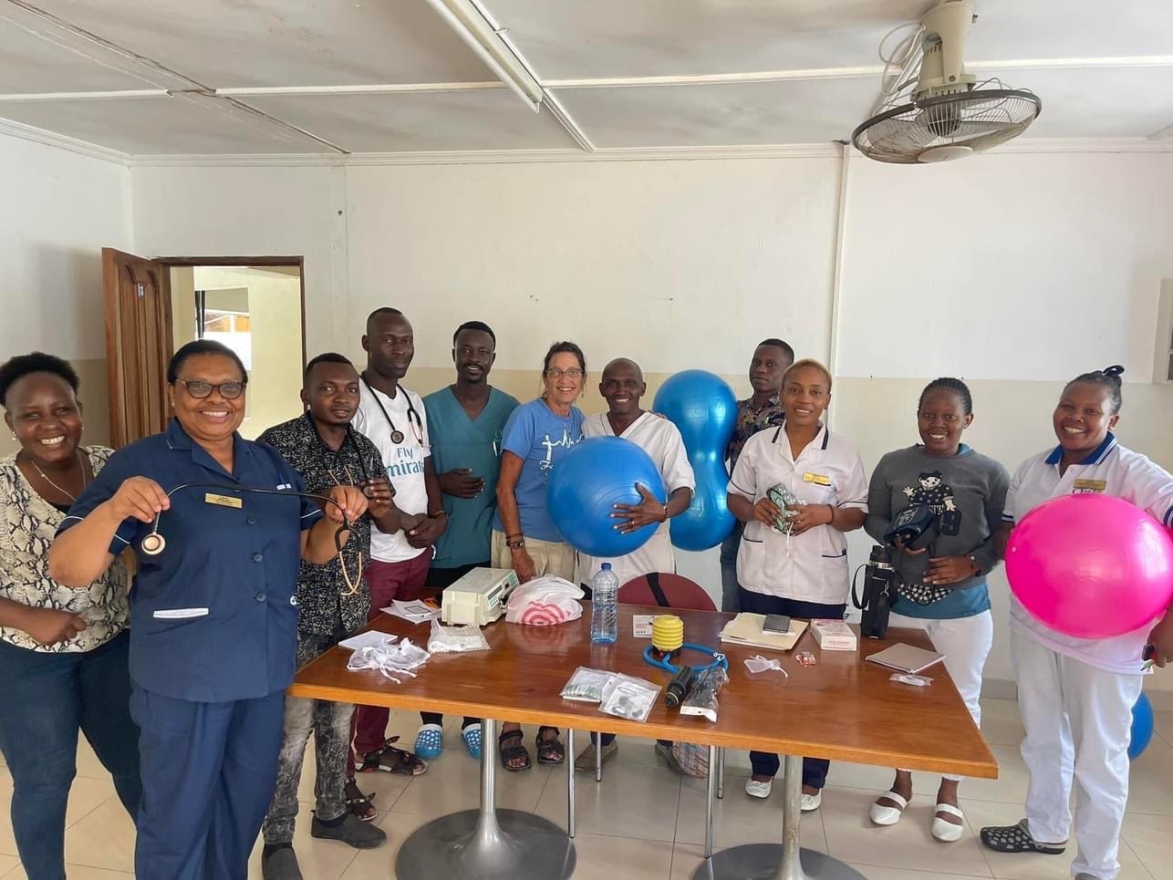 IMG_3147 Teaching our Kenya medical team birthing techniques.